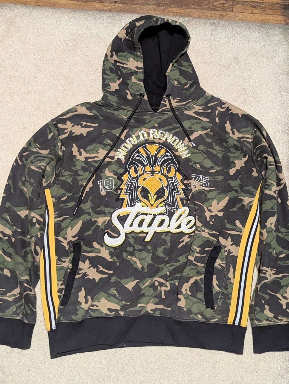Staple Pigeon Hoodie Camo Green And Yellow Size L Mens